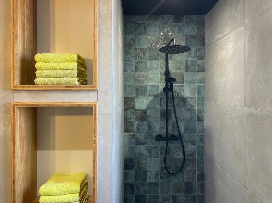 Salle de bain moderne avec douche à l'italienne